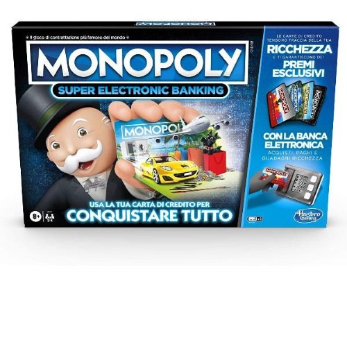 Eurotoys  HASBRO E8978 GIOCO MONOPOLY ELETTRONIC BANKING, gioco