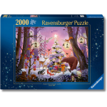 RAVENSBURGER 12 000 417 PUZZLES 2000 PEZZI Christmas in The Woods , Rompicapo Adulti E Bambini + 14 Anni, Misure 98x75cm