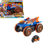 HOT WHEELS JFR39 MONSTER TRUCKS, Tiger Shark Super Scalatore RC, veicolo radiocomandato grande  - 3 ANNI+