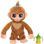HASBRO 28113 FUR REAL Peluche interattivo FurReal Peanut the Playful Monkey, scimmia peluche con suoni da 38 cm , 4 Anni +