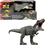 MATTEL JGB52 JURASSIC WORLD LA RINASCITA - T-Rex Super Colossale, T-Rex giocattolo con 2 attacchi