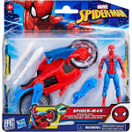 HASBRO F6899 MARVEL SPIDERMAN Motocicletta Spara-Ragnatele di Spider-Man, Set con Action Figure da 10 cm e 2 Colpi di Ragnatela