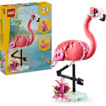 LEGO 31170 CREATOR 3 IN 1 Animali Selvatici: Fenicottero Rosa Giocattolo - Si Trasforma in Pappagallo Cacatua o Axolotl 