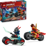 LEGO 71838 NINJAGO Gara di Velocità sulla Moto di Kai - Set Ninja con 2 Motociclette Giocattolo con Ruote Mobili