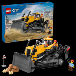LEGO 60466 City Bulldozer Giallo Giocattolo - Set con Veicolo da Cantiere per Costruzioni di Grandi Dimensioni