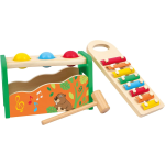 SEVI 88052 Batti Batti Musicale | Trudi by Giochi in Legno educativi Prima Infanzia. Costruzioni e Giocattoli. Regalo di Natale e Compleanno per Bambini | 29,7x13,7x15cm