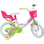 BICI 16 PINK BLOOM, Bicicletta per bambina, Lilla, Verde