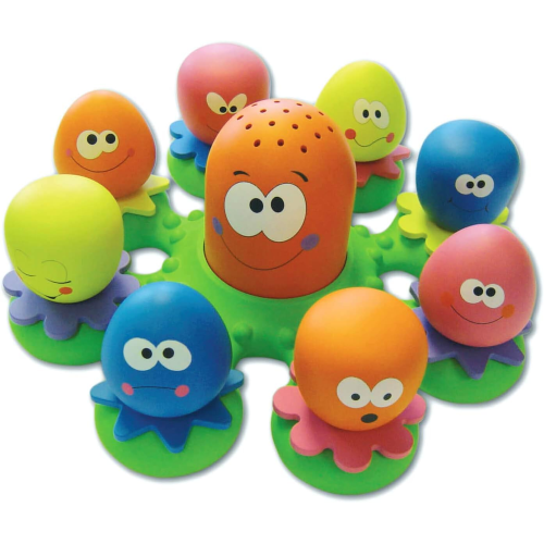 TOMY POLIPETTI PER IL BAGNETTO, Toomies Tomy Octopals Number Sorting Baby Bath Toy, Educational Water Toys for Toddlers, Suitable for 1, 2 And 3 Years Old Boys And Girls