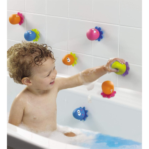TOMY POLIPETTI PER IL BAGNETTO, Toomies Tomy Octopals Number Sorting Baby Bath Toy, Educational Water Toys for Toddlers, Suitable for 1, 2 And 3 Years Old Boys And Girls