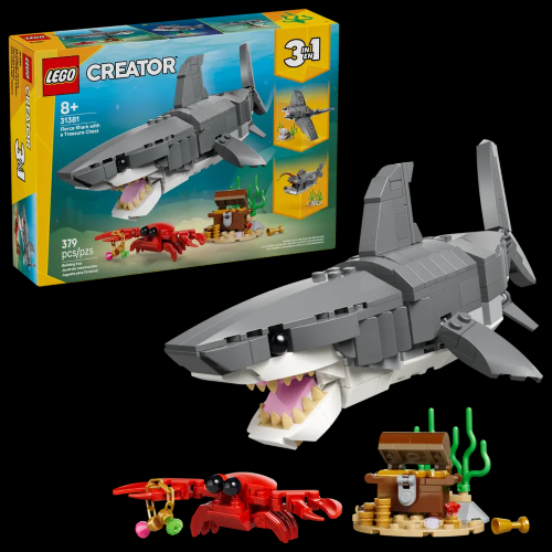 LEGO 31381 Creator 3-in-1 Squalo con scrigno del tesoro