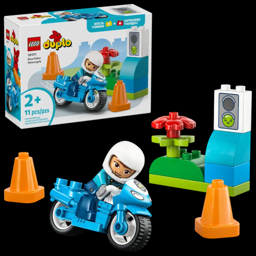 LEGO 10471 DUPLO Motocicletta blu della Polizia