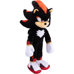 JAKKS 42360 SONIC THE HEDGEHOG, Peluche di Shadow Deluxe 33 cm, realizzato in materiale super Morbido