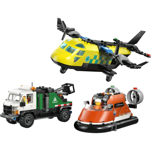 LEGO 60505 CITY Remix Aereo, Camion di Servizio e Hovercraft Giocattolo - Kit Veicoli Modello Mix & Match con 3 Minifigure - 7 ANNI+