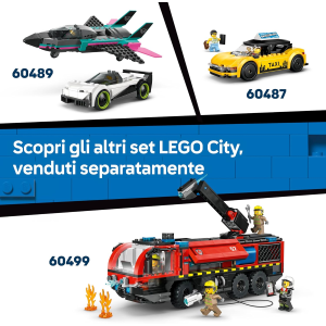 LEGO 60502 CITY Aeroporto con Aereo Giocattolo - Modello in Miniatura con Terminal, Aeroplano, Rimorchiatore - 8 ANNI+