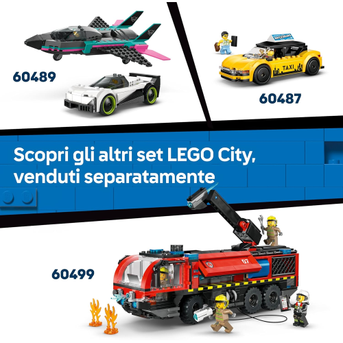 LEGO 60502 CITY Aeroporto con Aereo Giocattolo - Modello in Miniatura con Terminal, Aeroplano, Rimorchiatore - 8 ANNI+