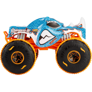 HOT WHEELS JBK11 MONSTER TRUCKS, Rhinomite R/C, camion radiocomandato in scala 1:24 