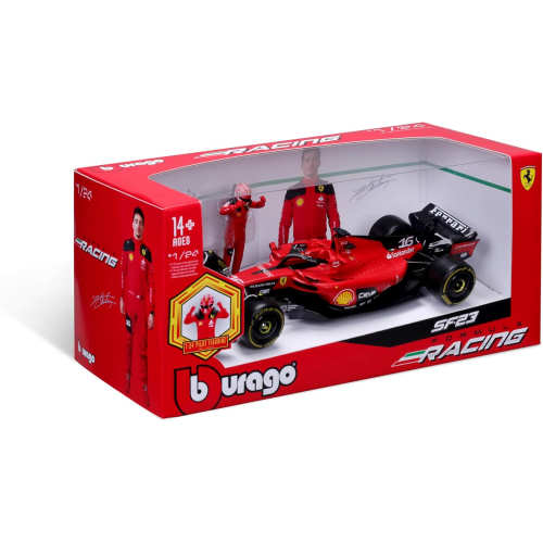 BURAGO Ferrari SF-23 Charles Leclerc #16 2023 - Modellino Realistico Auto in Scala 1:24 - 18-26809