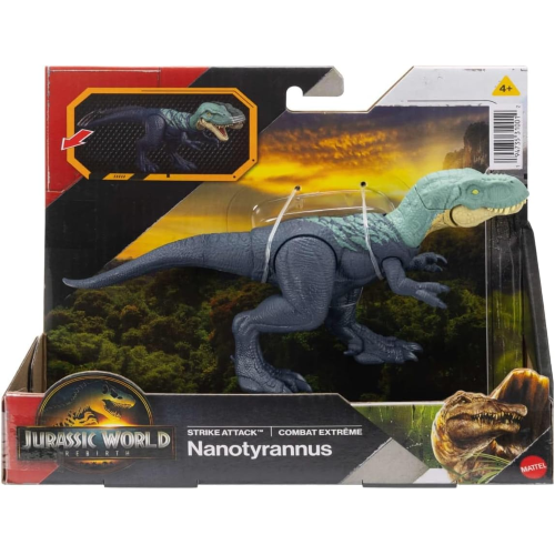 MATTEL JGB80 JURASSIC WORLD REBIRTH Strike Attack Nanotyrannus- 4 ANNI+