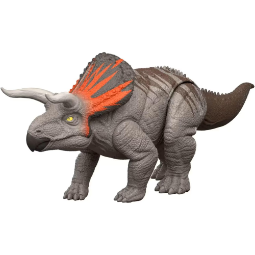 MATTEL JGB79 JURASSIC WORLD REBIRTH La Rinascita ATTACCO FATALE, Strike Attack ZUNICERATOPS - 4 ANNI+