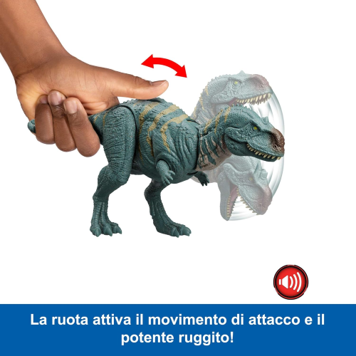 MATTEL HTK76 JURASSIC WORLD CHAOS THEORY,  Teoria del Caos Netflix - Majungasauro Ruggito Selvaggio - 4 ANNI+