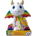 CRAYOLA 213213 COLOR ME, Peluche Colorabile con 3 Pennarelli, Draghetto, Attività Creativa e Regalo per Bambini, da 3 Anni