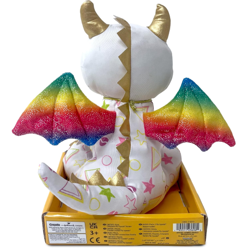 CRAYOLA 213213 COLOR ME, Peluche Colorabile con 3 Pennarelli, Draghetto, Attività Creativa e Regalo per Bambini, da 3 Anni