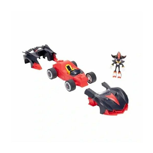 JAKKS 42825 SONIC Personaggio di Shadow con AUTO DARK REAPER, A RETROCARICA - 3 ANNI+
