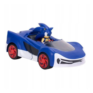 JAKKS 42824 SONIC Personaggio di SONIC con SPEED STAR LIGHTNING, A RETROCARICA - 3 ANNI+