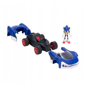 JAKKS 42824 SONIC Personaggio di SONIC con SPEED STAR LIGHTNING, A RETROCARICA - 3 ANNI+