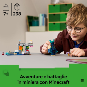 LEGO 21274 MINECRAFT, L’Incontro con il Sorvegliante -Mob e Funzione TNT di Caduta Massi - 7 ANNI+