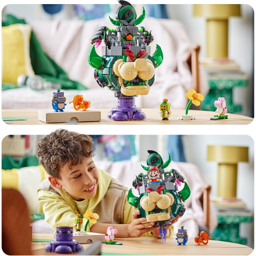 LEGO 72042 SUPER MARIO Principe Florian e Bowser Castello - Giocattolo Interattivo con 4 Figure Incluso Yoshi Rosa - 9 ANNI+
