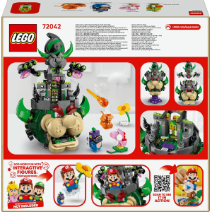 LEGO 72042 SUPER MARIO Principe Florian e Bowser Castello - Giocattolo Interattivo con 4 Figure Incluso Yoshi Rosa - 9 ANNI+