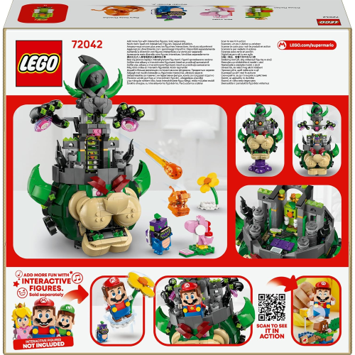 LEGO 72042 SUPER MARIO Principe Florian e Bowser Castello - Giocattolo Interattivo con 4 Figure Incluso Yoshi Rosa - 9 ANNI+