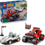 LEGO 77118 SONIC THE HEDGEHOG, Auto di Silver vs. Monster Truck di Knuckles 
