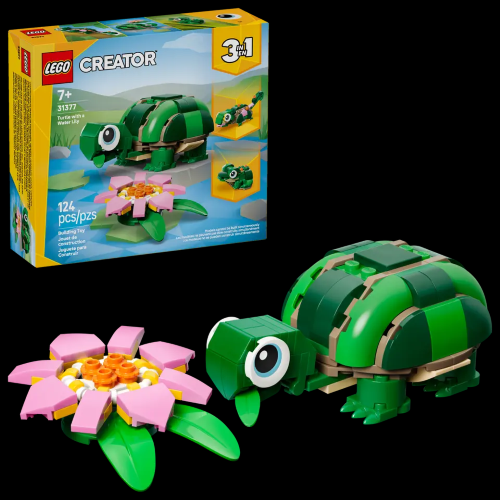 LEGO 31377 Creator 3 IN 1 Tartaruga con fiore di ninfea