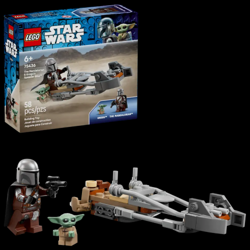 LEGO 75436 STAR WARS Speeder Bike™ del Mandaloriano e di Grogu