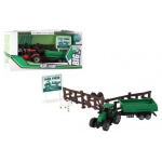 MODELLINO GLOBO TRATTORE FREE WHEEL C/RIMORCHIO/ACC 2 COLORI