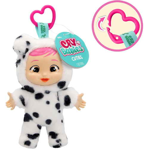 CRY  BABIES CUTIES DOTTY, Bambola di peluche Mini Bebè di Peluche, Perfetti Da Portare Sempre Con Te Bambini dai 3 anni in su