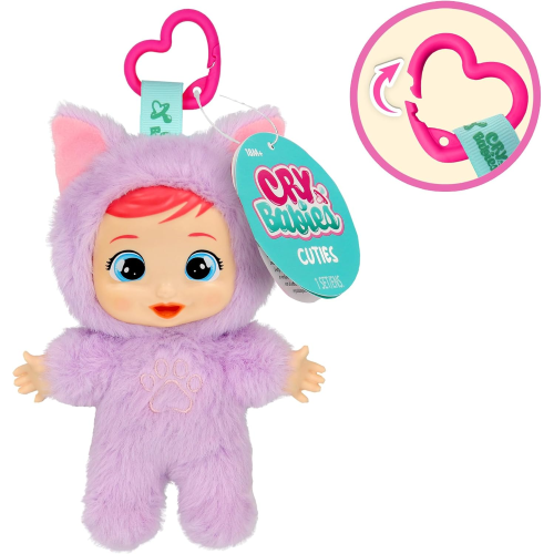 CRY  BABIES CUTIES KATIE Bambola di peluche Mini Bebè di Peluche, Perfetti Da Portare Sempre Con Te Bambini dai 3 anni in su