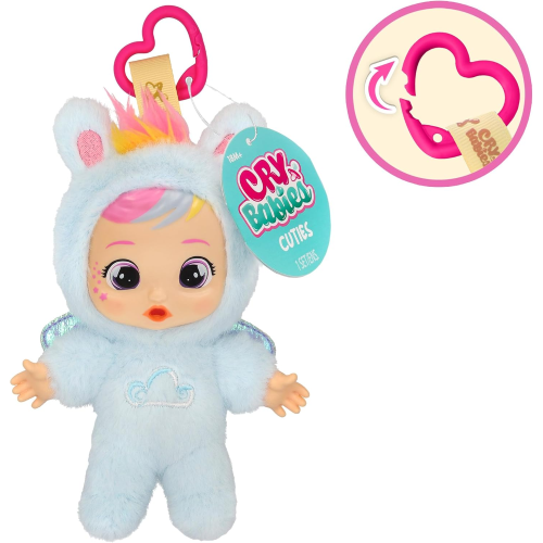 CRY  BABIES CUTIES JENNA Bambola di peluche Mini Bebè di Peluche, Perfetti Da Portare Sempre Con Te Bambini dai 3 anni in su