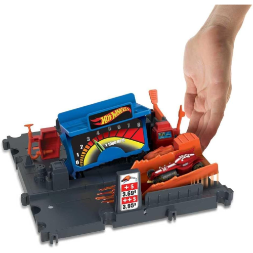 MATTEL HKX45 Hot Wheels City - Contenitore per benzina con 1 veicolo per bambini dai 4 anni in su