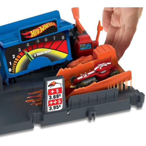 MATTEL HKX45 Hot Wheels City - Contenitore per benzina con 1 veicolo per bambini dai 4 anni in su