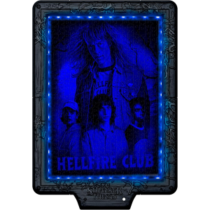 CLEMENTONI 35610 STRANGER THINGS Metamorphic Art Collection - Vecna's Curse, Quadro Interattivo 520 Pezzi con Cornice e LED