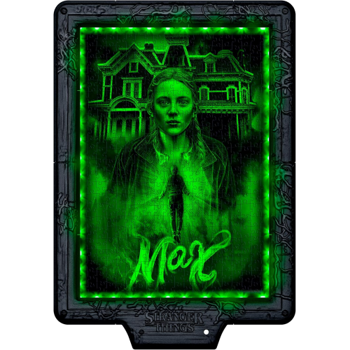 CLEMENTONI 35610 STRANGER THINGS Metamorphic Art Collection - Vecna's Curse, Quadro Interattivo 520 Pezzi con Cornice e LED