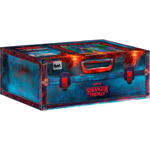 CLEMENTONI 35611 STRANGER THINGS Metamorphic Art Collection -Demogorgon’s Hunt, Quadro Interattivo 520 Pezzi con Cornice e LED