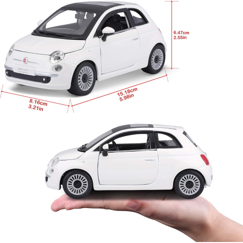 BURAGO Fiat 500 Modellino 2007  SCALA 1/24 - 18-22106- 3 ANNI+