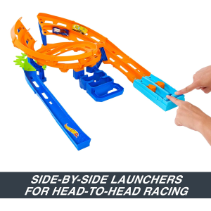 MATTEL HTK17 HOT WHEELS PISTA SUPER VORTICE, playset con lanciatori - 4 ANNI+