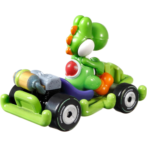 HOT WHEELS GRN19 Modellino KART 5cm YOSHI Dinosauro Pipe Frame Kart da SUPER MARIO KART SCALA 1/64