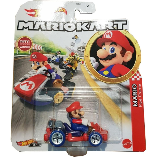 HOT WHEELS HDB34 MODELLINO MARIO PIPE FRAME - LINEA MARIO KART DIE CAST 1/64 - 3 ANNI+