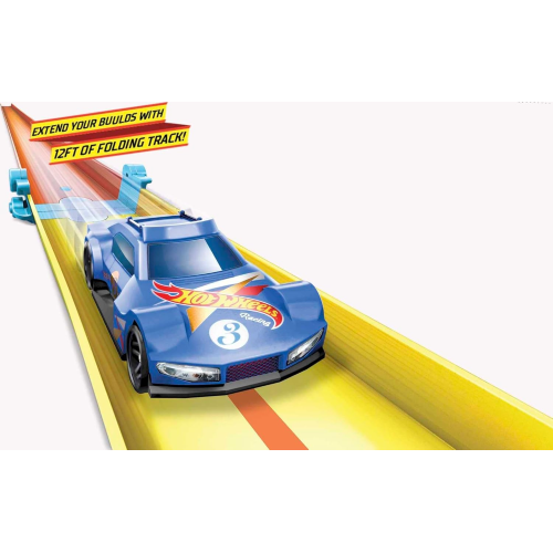 HOT WHEELS TRACK BUILDER BASE, Pista Richiudibile con Macchinina, Giocattolo per Bambini 4+ Anni, GLC91